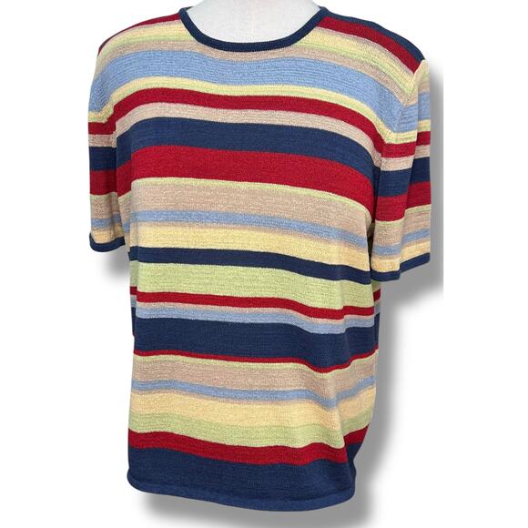 Alfred Dunner Vintage Women’s Short Sleeve Crew Neck Knit Sweater, size XL - Picture 2 of 9